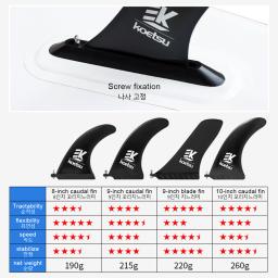 Aletas com parafuso de aleta, nylon plástico Thruster, acessórios de surf para pranchas e caiaques 8 ", 9", 10" - Image 6