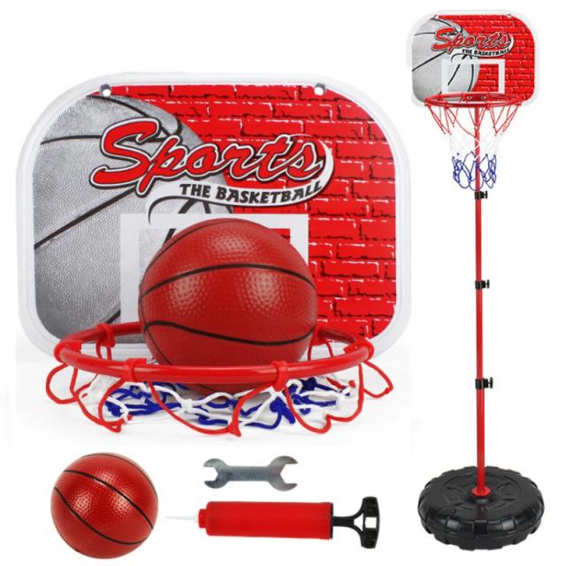 Aro de Basquete Ajustável para Crianças de 1 a 14 Anos, 34x170cm, Ideal para Esportes Internos e Externos com Bola de Encosto e Brinquedo de Tiro