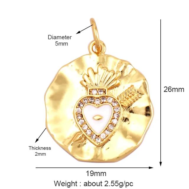 Pendente Charm de Zirconia Amor Vitoriano Banhado a Ouro 18k para Confecção de Jóias - Novo no Sagrado Coração, P04, Ala Fashion