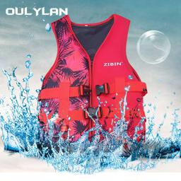 Oulylan-Jaqueta salva-vidas de neoprene para adultos e crianças, natação e pesca, colete salva-vidas feminino, mergulho, caiaque e canoagem, fato de sobrevivência - Image 1