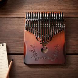 Full Wood Kalimba com furo de som para iniciantes, 21 chaves, instrumento musical, inclui instrução bolsa de transporte, Tune Hammer - Image 2