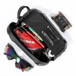 SELVAGEM HOMEM-Saco De Sela De Bicicleta Impermeável Traseira, Shell Duro, Acessórios De Ciclismo, Pode Ser Pendurado, Luzes Traseiras, 1.2L - Image 6