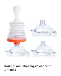 Dispositivo de resgate anti-asfixia de primeiros socorros automático para adultos e crianças com 3 tamanhos diferentes máscaras kit de emergência de assistência para vias aéreas em casa - Image 4