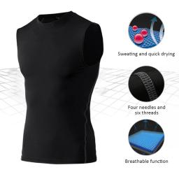 Top de treino de compressão para homens Calças justas esportivas Regata de corrida Tanque de fitness de secagem rápida Colete magro Tanque apertado Verão - Image 6
