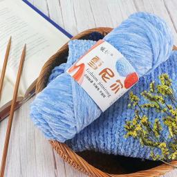 Fio De Chenille De Algodão Misturado Para Tricô De Crochet, Fio De Veludo, Fio De Poliéster Para Bebê, Lenço Grosso, Malha À Mão DIY, 100g por Rolo - Image 3