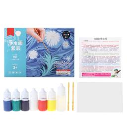 6ml água marmoring pintura kit água arte pintura conjunto com esboço papel artes artesanato para menina menino atividades criativas 6/12x - Image 2
