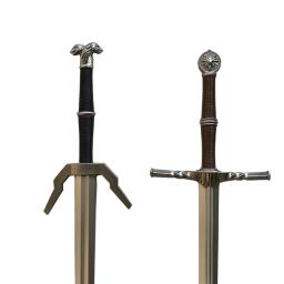 105cm 1:1 anime cosplay geralt de rivia espada lobo branco arma adereço role play modelo pu brinquedo adereço - Image 1