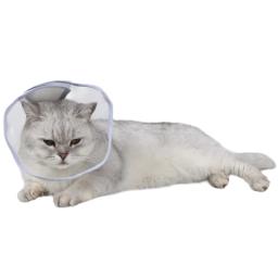 Colar transparente da forma do cone gatos da higiene prática do colar da recuperação gatos para ajudar na recuperação a - Image 2