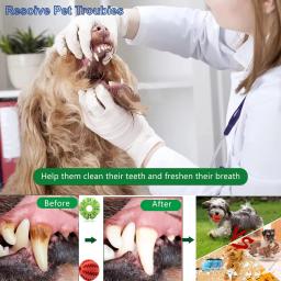 Borracha natural Pet Mastigar Brinquedos, Produtos de Limpeza Do Dente Do Cão, Bola de Elasticidade Interativa Extra Resistente, Treat Ball, 5cm - Image 4