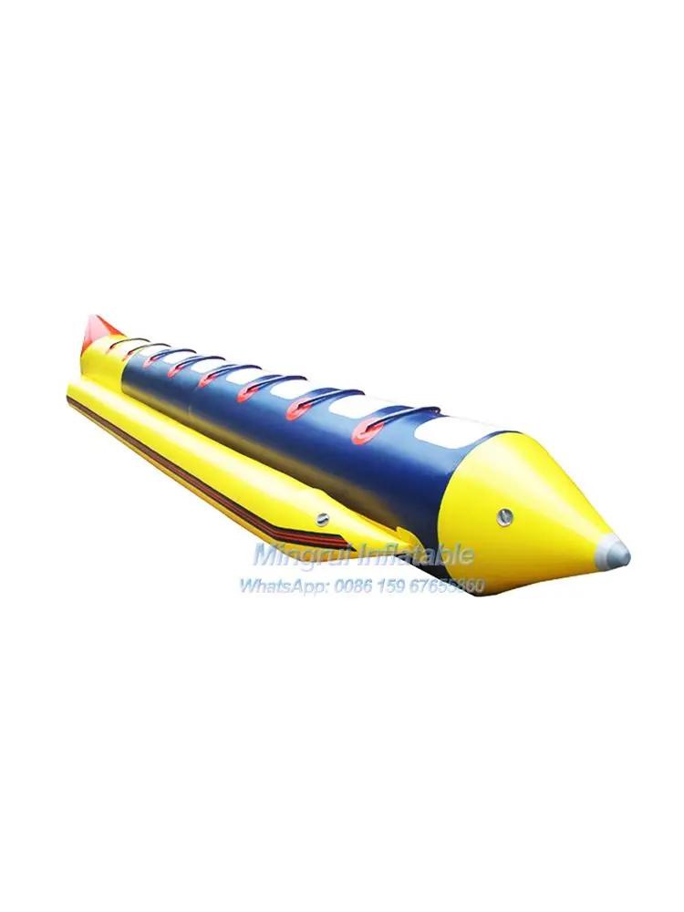 Tubo rebocável inflável para peixes voadores, barco de banana aquático para jogo de parque aquático de praia - Image 1