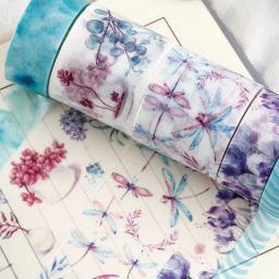Conjunto De Fita Adesiva Washi, Adesivos De Papel Japoneses, Washitape Flor De Scrapbooking, Famosa Série De Mar E Floresta, Estacionária, 10Pcs - Image 4