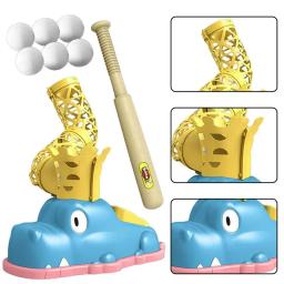 Lançador de beisebol e brinquedo para crianças, treinamento de beisebol ao ar livre, 1 máquina pop up pitching 6 bolas de beisebol - Image 2