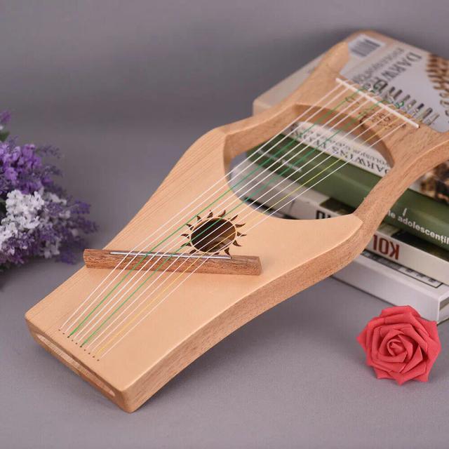 Harpa Lira DIY de 10 Cordas em Madeira com Corda de Náilon - Instrumento Musical Profissional WH02