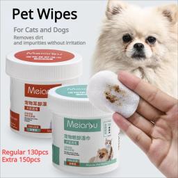 Pet Remover Sujeira dos Olhos e Orelhas Toalhetes, Cão e Gato Earwax, Limpe Orelhas Removedor de Odor, Ferramentas de Limpeza de Tecido Molhado - Image 1