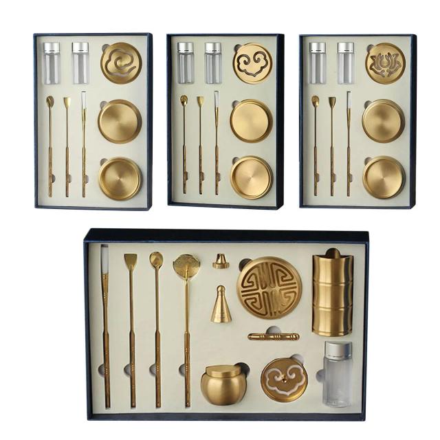 Conjunto Completo de Fabricação Profissional de Incenso em Latão e Cobre Puro