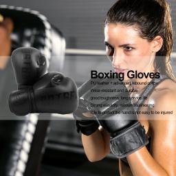Luvas de Boxe de Couro PU para Adultos e Crianças, Treinamento, Luta, Muay Thai, Kickboxing, Karatê, Sanda - Image 3