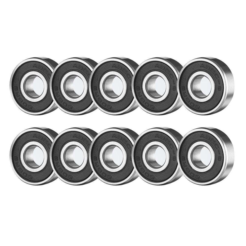 Rolamento de roda de skate 2x608 2rs, rolamento de roda de skate com vedação vermelha antiferrugem 8x22x7mm e 10 peças - Image 1