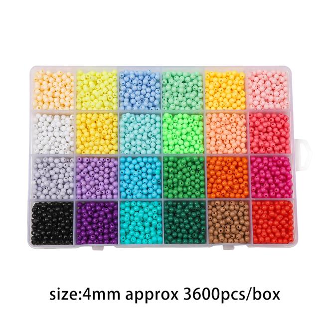24 Grades de Contas Acrílicas Coloridas para Joias DIY - 3600 Peças