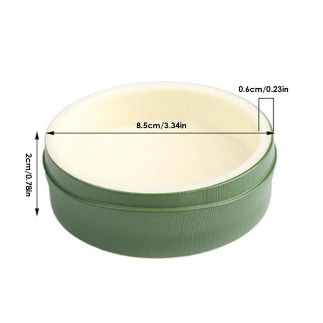 Bandeja de Alimentação de Bambu para Répteis: Tigela Ideal para Lagartixas, Tartarugas, Sapos, Caranguejos e Lagartos
