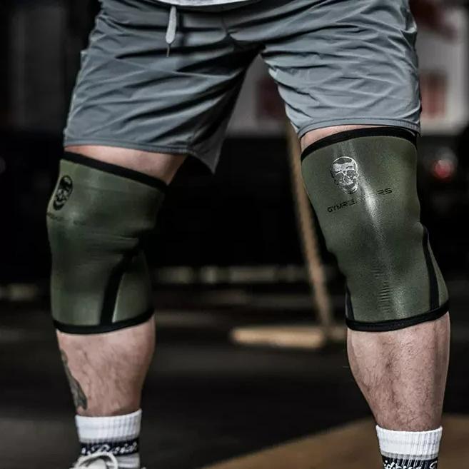 Joelheiras para Fitness Squatting, Elasticidade Protetora Esportiva, Puxando Duro, Treinamento Powerlifting, Protetor de Joelho Musculação, 7mm - Image 1