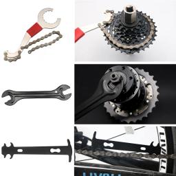 Conjuntos de ferramentas para reparo de bicicleta, disjuntor de corrente, extrator de manivela, régua de medição de corrente de bicicleta mtb, remoção de volante, ferramentas de reparo de ciclismo ao ar livre - Image 2
