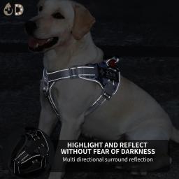 Arnês multifuncional para cães de estimação, arnês reflexivo para cães de médio porte, treinamento ao ar livre, conforto, colete respirável, alça para o peito, para cães - Image 4