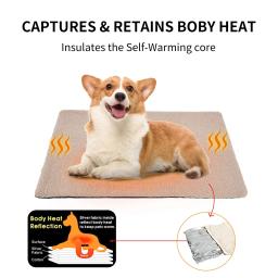 Aconchegante auto-aquecimento pet cobertor, almofadas auto-aquecedores, cama de gato para interior, almofada de aquecimento para gatos, inverno - Image 3