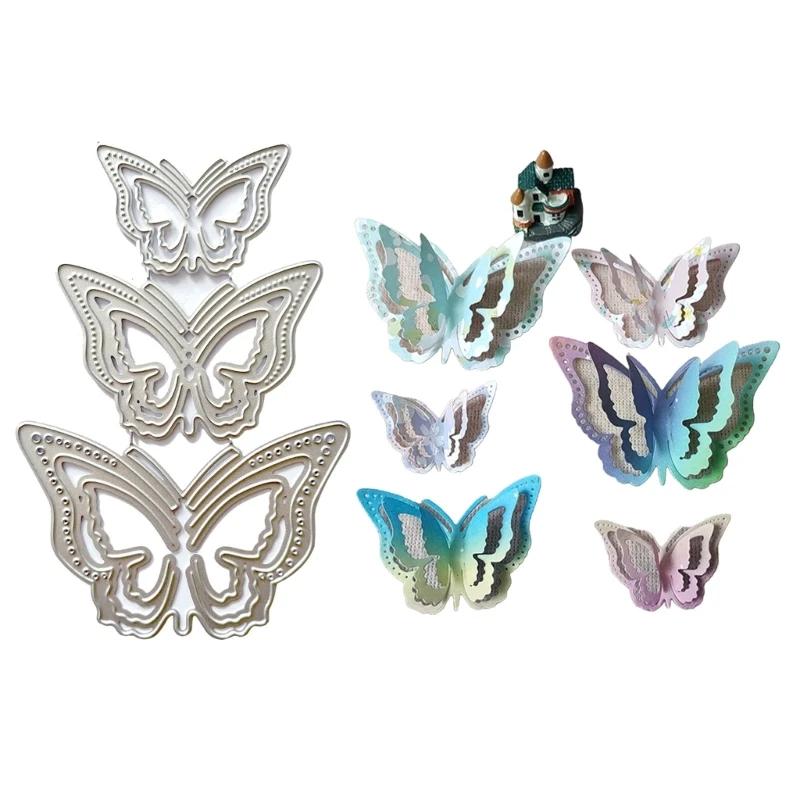 Molde corte para gravação borboletas, cortes relevo para fazer cartões, álbum scrapbooking diy, artesanato papel - Image 1