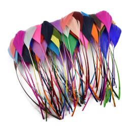 100 pçs/lote colorido ganso pena decoração decorações artificiais preto gansos penas festa jóias artesanato acessórios plumas - Image 1