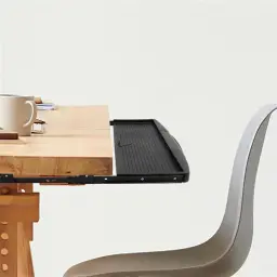Suporte ajustável para teclado de computador Organizador de mesa Gaveta de bandeja com caixa de caneta Plataforma do mouse do escritório Slide de posição giratória - Image 3