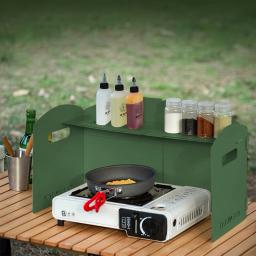 Fogão a gás de quatro dobras Windproof Screen, pára-brisa dobrável, portátil, camping, piquenique, cozinhar, queimador, escudo de vento para churrasco - Image 6
