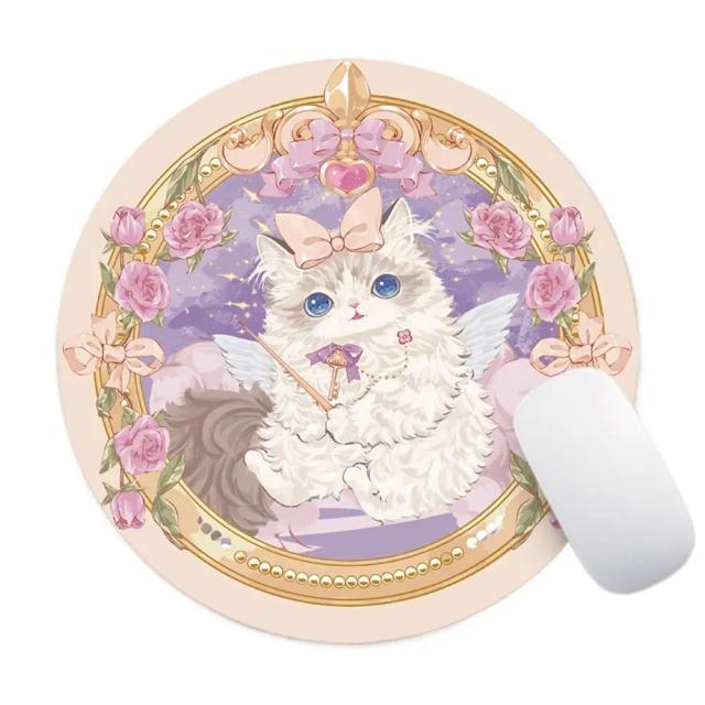 Mouse Pad Criativo com Gato Bonito - Tapete Durável de Borracha para Gaming e Escritório