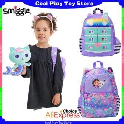 Genuíno austrália smiggle gabby casa de bonecas série dos desenhos animados crianças saco escolar anime mochila estudante presente compras separadas - Image 1