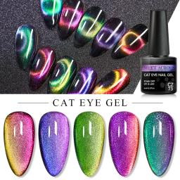 Gato olhos magnético prego gel polonês conjunto com vara magnética spar gato estrelado brilhando camaleão laser cat eye vernizes híbridos - Image 5