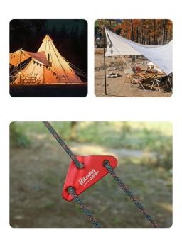 Vento ao ar livre corda fivela, liga de alumínio fivela, anti-derrapante, barraca de acampamento, dossel acessórios, três buracos - Image 3
