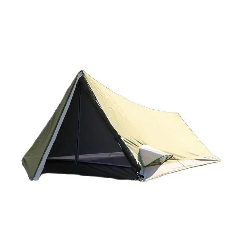 Alltel genuíno única camada tenda de pouco peso acampamento ao ar livre 1 pessoa fácil levar uv xadrez mochila aventura caminhada à prova dwaterproof água - Image 1