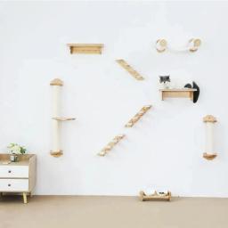 Quadro De Escalada De Gato De Parede, Sisal De Atividade De Rede De Escada, Poste De Garra, Casa De Pedal Interior, 50cm - Image 3