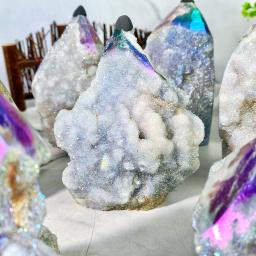 Aura Sphalerite Ornamentos, Cristal Natural Escultura, Pedras Preciosas Jóias, Glitter Cura Cristal, Presente de Aniversário, Alta Qualidade, 1Pc - Image 3