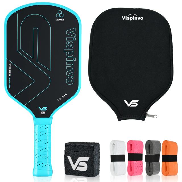 T700 Pá de Pickleball de Fibra de Carbono Certificada USAPA Gem Azul