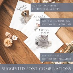 50Pcs Guardanapos Cocktail Dog personalizado, Pet Fotos e Nomes, Guardanapos Cat personalizados para o casamento, Puppy Decorações de aniversário - Image 4