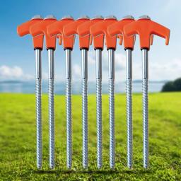 Estacas de barraca com soquete hexagonal, âncora de terra, parafuso, prego de acampamento, resistente, pegs, 24pcs - Image 1