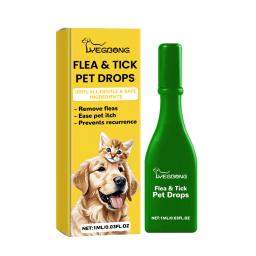 Inseto Repelente Pet Tick Tratamento Gotas, Anti Flea, remoção de piolhos, aliviar a pele coceira, externo Desparasitação Suprimentos, gato - Image 2