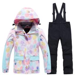 Fato de neve infantil, conjuntos de roupas snowboard, roupa exterior, casaco de esqui, calças, fantasias infantis, moda, menino e menina - Image 4