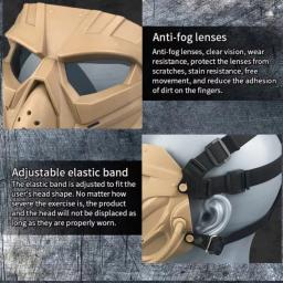ZLang-Máscara Protetora Completa para Airsoft, Jogo Tático, Crânio Respirável, Ajustável, Traje de Halloween, CS Cosplay, Engraçado - Image 6