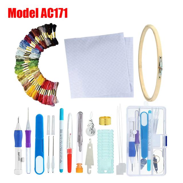 Kit de Canetas de Bordado Mágicas com Agulhas para Artesanato, Costura e Ponto Cruz