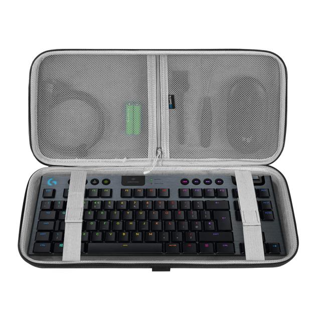 Estojo Rígido Geekria para Teclados de 87 Teclas - Bolsa de Viagem Compatível com AULA F87, Logitech G Pro e G915 TKL