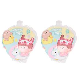 Piscina dos desenhos animados bóias braçadeiras com fivela infantil bebê flutua anel de natação inflável círculo água braço flutuador brinquedos piscina iniciante - Image 6