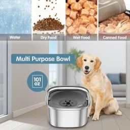 Aço inoxidável Pet Floating Bowl, boca não-molhante, bebedor de água portátil, Pet fornecimentos para cão e gato - Image 2
