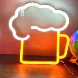 LED Beer Glass Neon Light, Glowing Festival Decoração, Desktop Atmosfera Neon Lamp, KTV Bar, Home Party Decor, Adulto e Presente Kid - Image 2