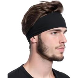 Masculino feminino esportes bandana sweatband estiramento elástico ginásio de fitness correndo yoga headwrap respirável de secagem rápida absorvente faixas de cabelo - Image 3